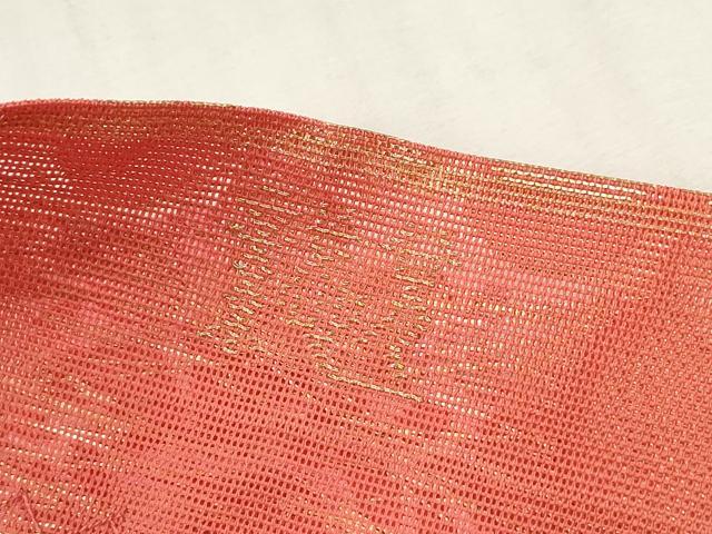 平和屋着物*夏物 織物一筋名門 織悦 全通柄 本袋帯 桔梗花文 金銀糸 正絹 逸品 DABF0457ea