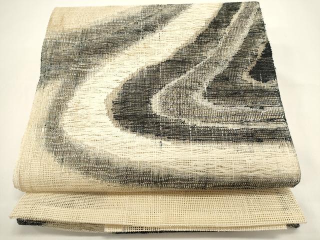 平和屋着物*夏物 八寸名古屋帯 流水文 正絹 逸品 DABH1741cd