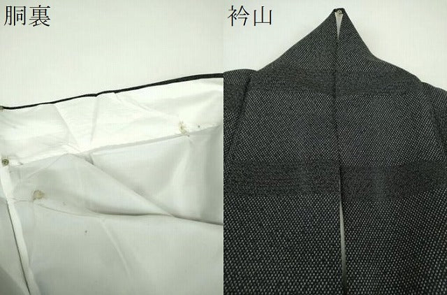 平和屋着物●白鷹お召 130亀甲 横段文 正絹 逸品 DABG8579ps