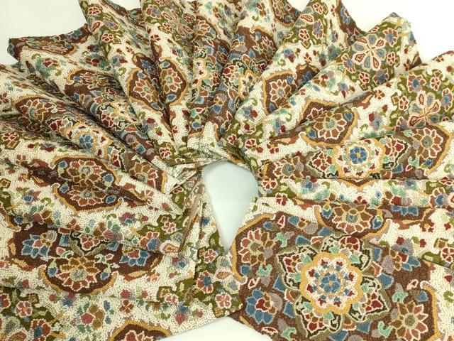 平和屋本店●最高級 中国三大刺繍 総相良刺繍 総刺繍 袋帯 200万粒 総詰め 正倉院花文 逸品 DZAB7762kh6