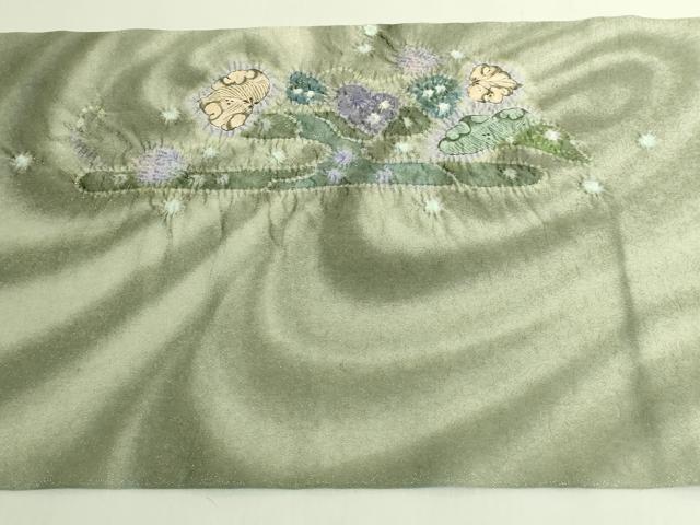 平和屋本店●極上 久保田一竹 幻の辻が花 太鼓柄袋帯 金通し地 逸品 DZAB7836kh6