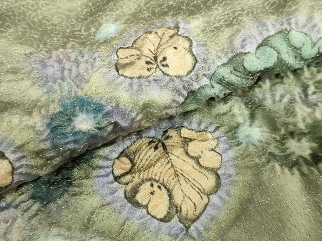 平和屋本店●極上 久保田一竹 幻の辻が花 太鼓柄袋帯 金通し地 逸品 DZAB7836kh6