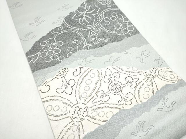 平和屋着物●六通柄袋帯 唐草清映 正絹 逸品 CABI8874hy