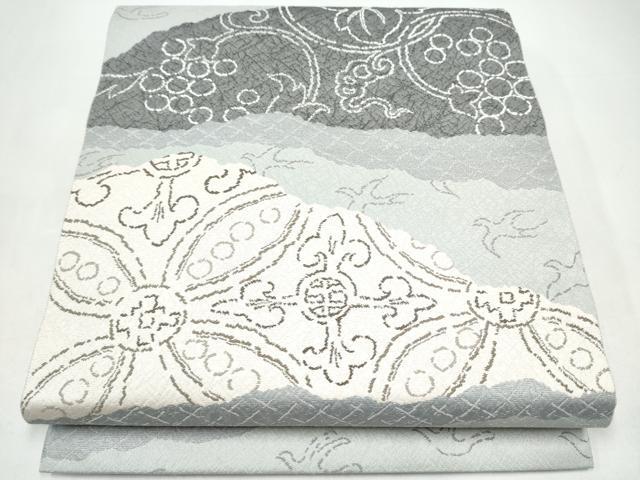 平和屋着物●六通柄袋帯 唐草清映 正絹 逸品 CABI8874hy