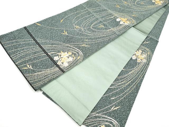 平和屋着物●六通柄袋帯 綴れ 花唐草文 金糸 正絹 逸品 CABI8877hy