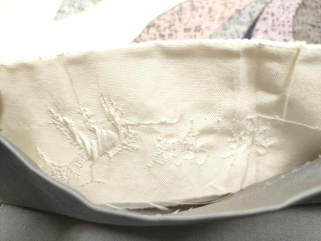 平和屋着物●博多織 鵬翔 全通柄袋帯 纐纈 道長花文 正絹 逸品 CABI8961hy