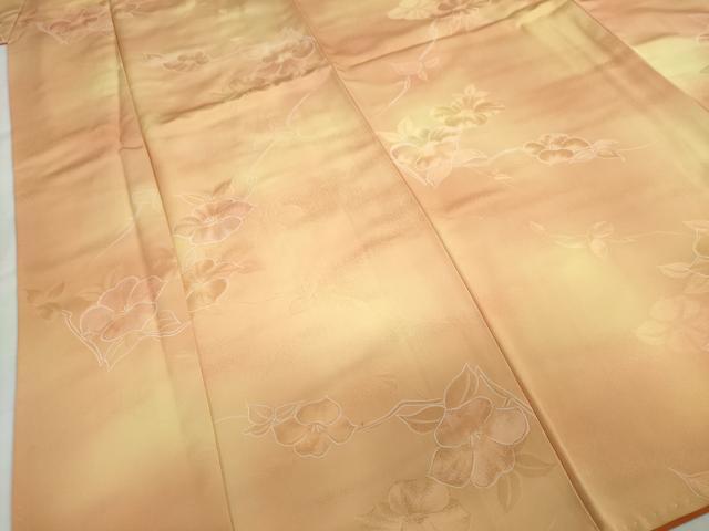 平和屋着物●上質な小紋 地紋起こし 枝花文 暈し染め 正絹 逸品 DABG2644ud