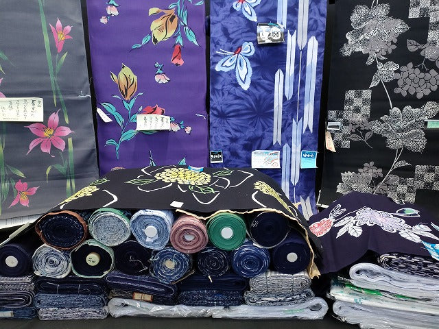 平和屋本店■浴衣反物 まとめて 45点 蝶 花柄 紫陽花 kansai 山本寛斎 夏すがた みそぎ染 など 全て未使用 ppp3883