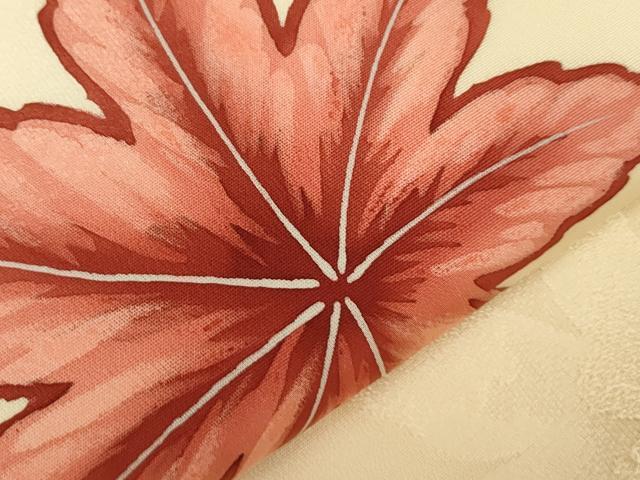 平和屋着物●九寸名古屋帯 ろうけつ染め 楓 正絹 逸品 CABI7460dy