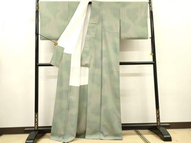 平和屋着物▼上質な小紋 霞文 暈し染 正絹 逸品 DABG5912fe