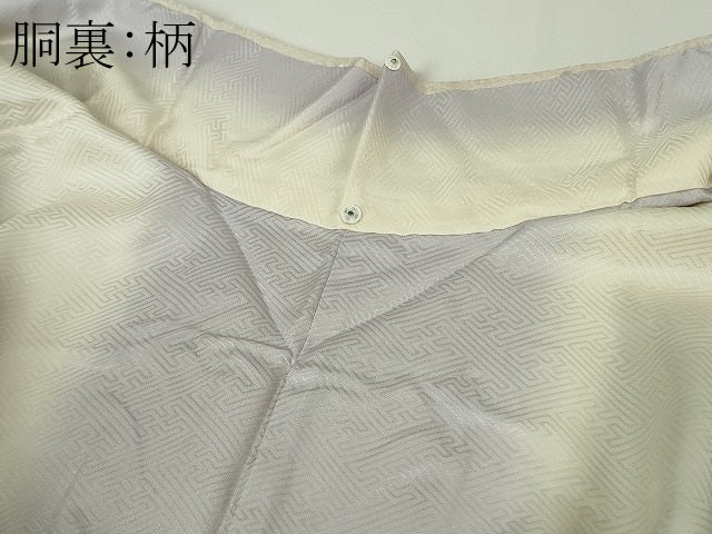 平和屋着物●極上 小紋 舞桜 灰梅色地 逸品 DZAB7179kh6