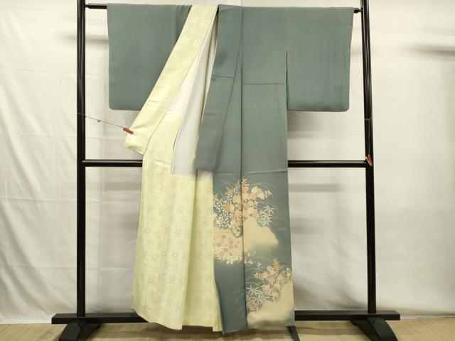 平和屋着物■豪華色留袖 駒刺繍 草花文 暈し染め 金彩 正絹 逸品 DABH5583ya