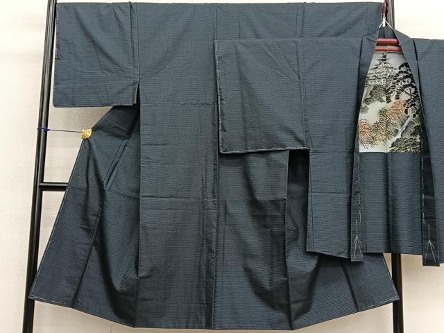平和屋着物■男性 本場大島紬 アンサンブル 100亀甲 総詰め 正絹 逸品 未使用 BAAX7314hv