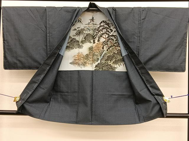 平和屋着物■男性 本場大島紬 アンサンブル 100亀甲 総詰め 正絹 逸品 未使用 BAAX7314hv