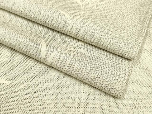 平和屋着物▽本塩沢 単衣 麻の葉間道 正絹 逸品 DABH4727du