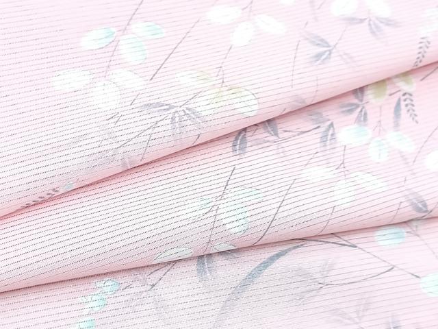 平和屋着物*夏物 小紋 絽 萩文 洗える着物 BAAX3969yc