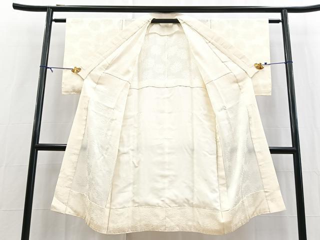 平和屋着物■長襦袢 無双仕立て 花尽くし地紋 正絹 逸品 BAAX9146yc
