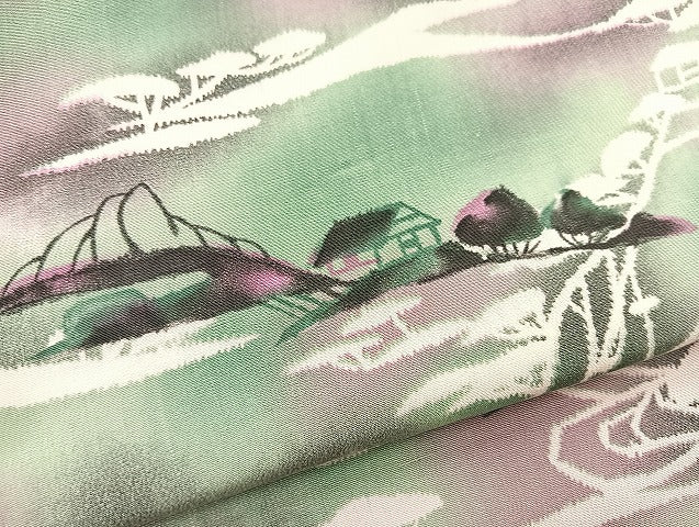 平和屋着物■上質な小紋 御所解松文 暈し染め 正絹 逸品 BAAX9157yc