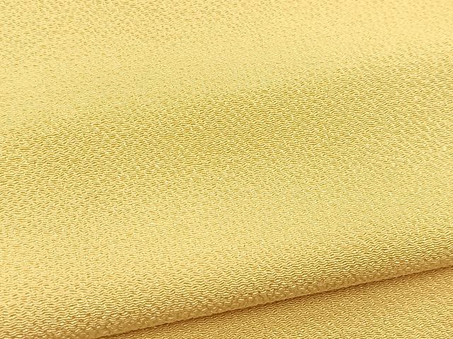 平和屋着物■上質な色無地 蜂蜜色 鬼しぼ縮緬 正絹 逸品 BAAX9027yc