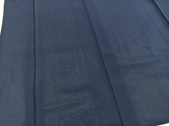 平和屋着物*夏物 色無地 絽 濃藍色 正絹 逸品 BAAX9023yc