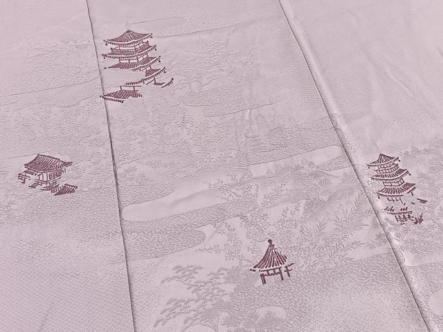 平和屋着物■豪華色留袖 京名所 浅紫色 正絹 逸品 BAAX9080yc