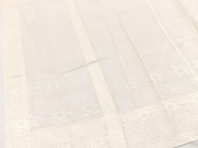 平和屋着物■長襦袢 無双仕立て 草花地紋 正絹 逸品 BAAX9107yc