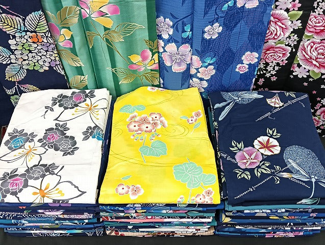 平和屋着物■浴衣 まとめて 45点 蝶 蜻蛉 朝顔 紫陽花 薔薇 花柄 綿紅梅 型染め など 着用可能多数 未使用品あり mmm1216