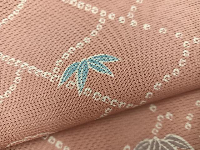 平和屋着物*夏物 小紋 絽 梅花文 洗える着物 BAAX8080mz
