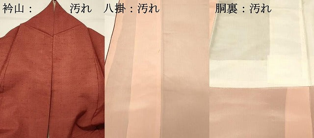 平和屋着物■上質な紬 霞文 紅海老茶色 正絹 逸品 DABH4100qp