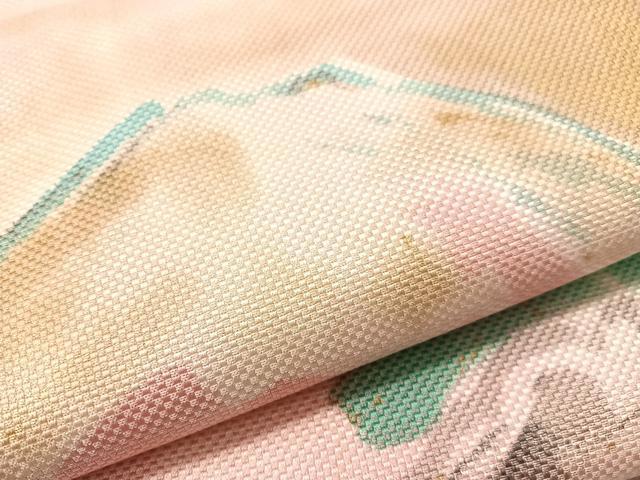 平和屋着物●六通柄袋帯 作家物 富士山 松 金彩 正絹 逸品 CABJ0429vp