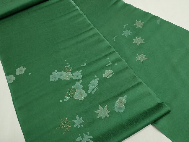 平和屋着物▼付下げ 反物 着尺 八掛付き 渡橋花松文 金彩 逸品 未使用 DABG9128we