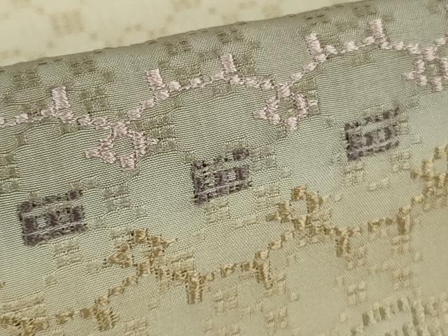 平和屋本店●極上 訪問着 花織 紬 横段文 逸品 DZAB2475kh6