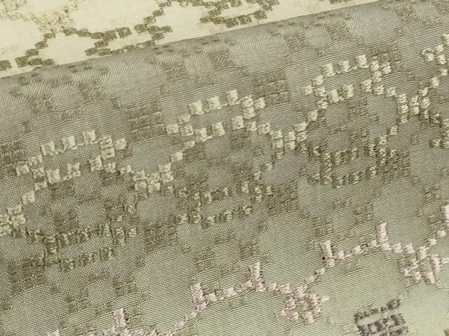 平和屋本店●極上 訪問着 花織 紬 横段文 逸品 DZAB2475kh6