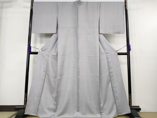 平和屋本店▽極上 京都染織メーカー・貴久樹謹製 野蚕糸 ナチュラルタッサー お召 単衣 藤色地 逸品 未使用 DZAA6617kh6