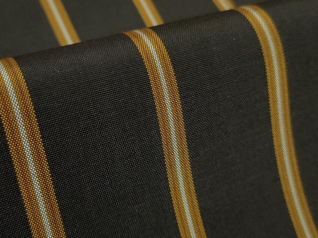 平和屋本店●極上 本場黄八丈 黒八丈 平織 紬 縞 逸品 DZAB3759kh6