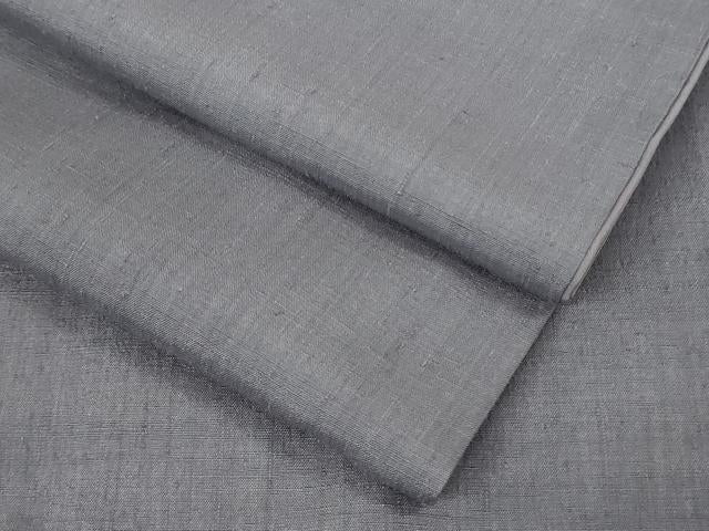 平和屋本店●極上 本場結城紬 重要無形文化財 色無地 藤紫色 ロング丈 逸品 DZAB4335kh6