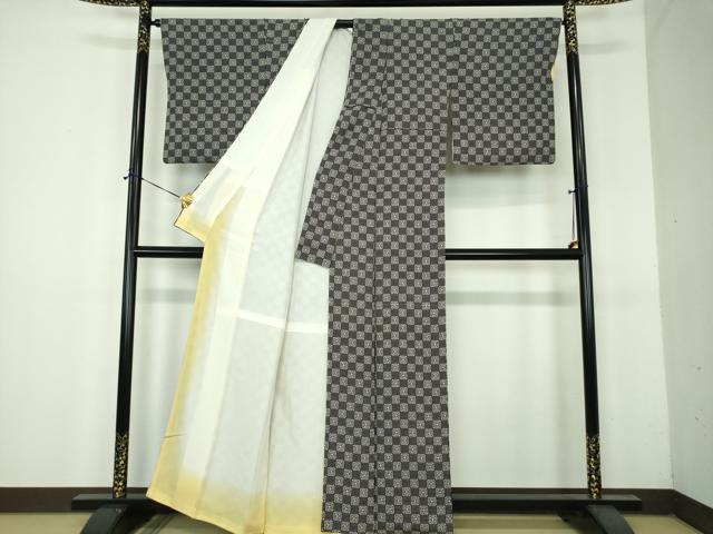 平和屋着物●上質な小紋 幾何学文様 正絹 逸品 DABH9091ps