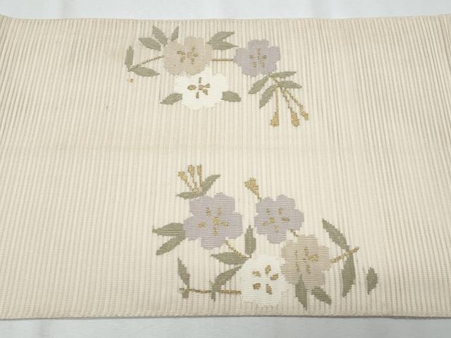 平和屋着物*夏物 八寸名古屋帯 絽綴れ 枝花文 金銀糸 正絹 逸品 CABI5922fb