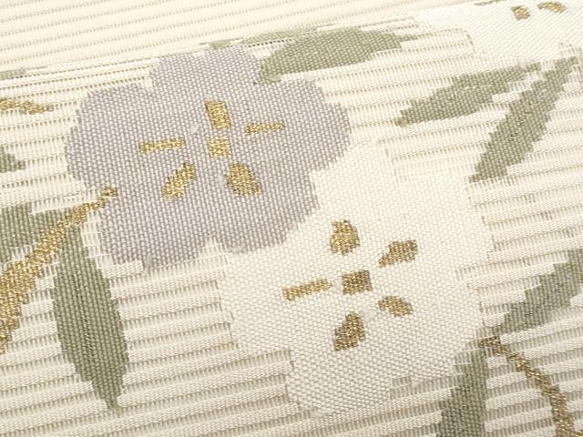 平和屋着物*夏物 八寸名古屋帯 絽綴れ 枝花文 金銀糸 正絹 逸品 CABI5922fb