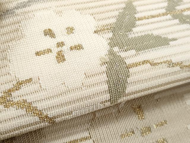 平和屋着物*夏物 八寸名古屋帯 絽綴れ 枝花文 金銀糸 正絹 逸品 CABI5922fb