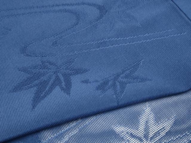 平和屋着物*夏物 色無地 縦絽 竜田川紋紗 濃藍色 正絹 逸品 CABJ4802hy