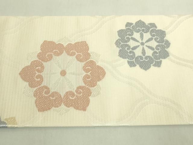 平和屋本店*極上 夏物 西陣 川島織物 九寸名古屋帯 唐織 舞花文 逸品 DZAB8090kh6