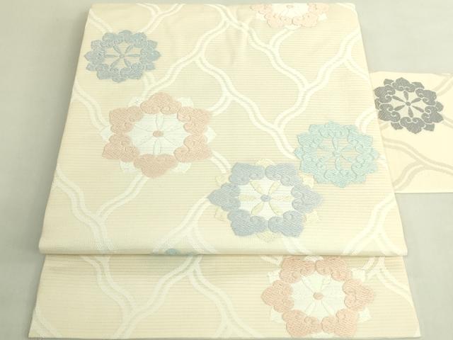 平和屋本店*極上 夏物 西陣 川島織物 九寸名古屋帯 唐織 舞花文 逸品 DZAB8090kh6
