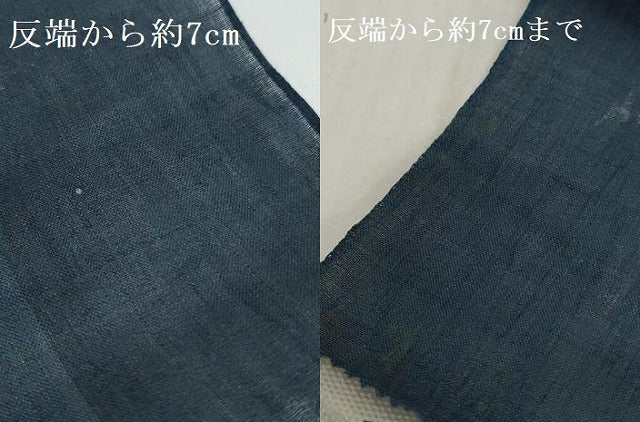 平和屋着物●極上 夏物 本場小千谷ちぢみ 反物 着尺 間道 証紙付き 麻 逸品 未使用 DZAA12136kh6