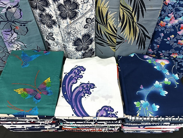 平和屋着物■浴衣 まとめて 45点 蝶 蜻蛉 朝顔 花柄 立波 注染め 暈し染め など 着用可能多数 未使用品あり mmm1245