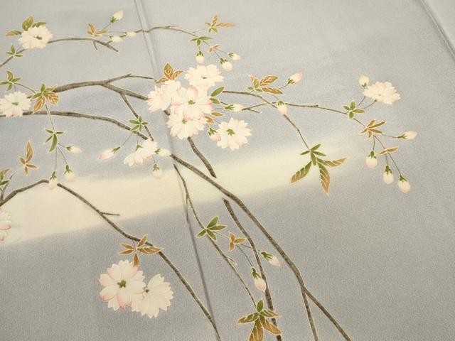 平和屋着物■訪問着 枝花文 暈し染め 正絹 逸品 DABI0661cd