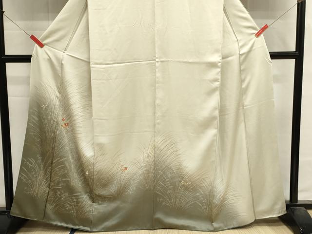 平和屋着物■訪問着 刺繍 草花文 暈し染め 金彩 正絹 逸品 DABI0697cd