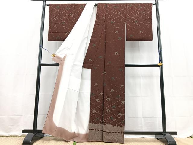 平和屋着物■訪問着 笹の葉文 洗える着物 BAAX9248yc
