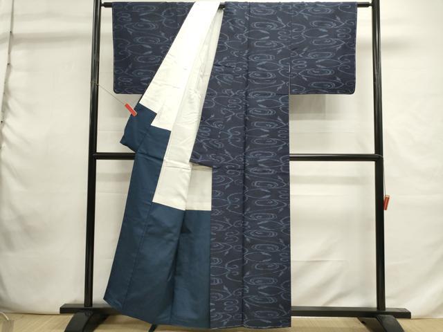 平和屋着物■上質な紬 流水文 正絹 逸品 未使用 DABI0740cd