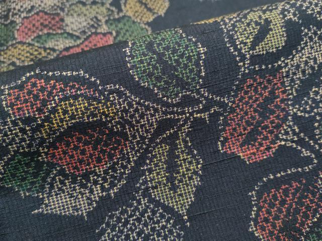 平和屋着物■上質な紬 花繋ぎ 正絹 逸品 DABI0728cd